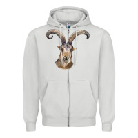 Dove Grey spanish goat face Zipper Hoodie - LillyAllenDesigns