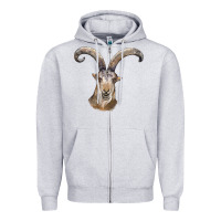 Heather Grey spanish goat face Zipper Hoodie - LillyAllenDesigns