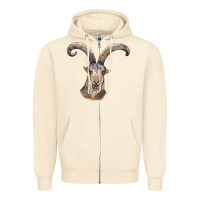 Sandshell spanish goat face Zipper Hoodie - LillyAllenDesigns