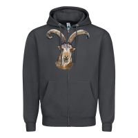 Smoke spanish goat face Zipper Hoodie - LillyAllenDesigns