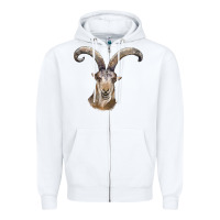 White spanish goat face Zipper Hoodie - LillyAllenDesigns