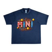 Navy usa mini  leopard background Urban Heavy Tee - AdoDesignShop