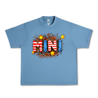 Pebble Blue usa mini  leopard background Urban Heavy Tee - AdoDesignShop