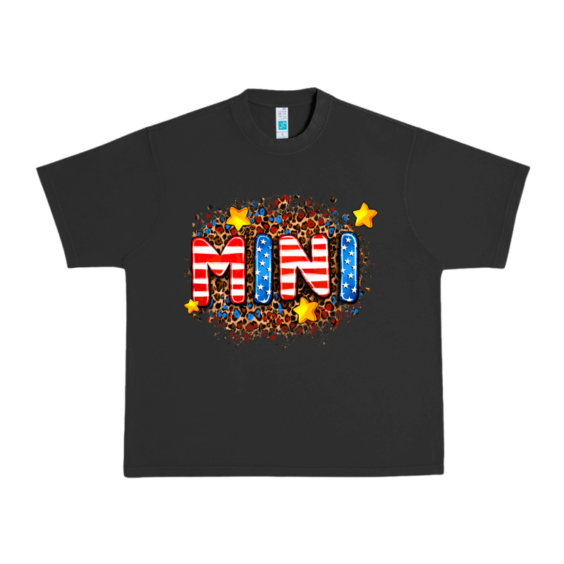 Usa Mini  Leopard Background Urban Heavy Tee by AdoDesignShop | Teevron