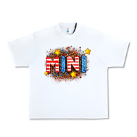 White usa mini  leopard background Urban Heavy Tee - AdoDesignShop