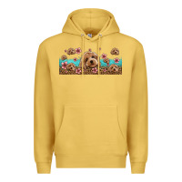 Antique Gold floral cockapoo Premium Hoodie - Jasminsmagicworld
