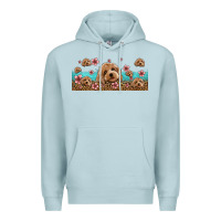 Blue Mist floral cockapoo Premium Hoodie - Jasminsmagicworld