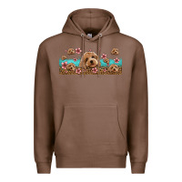 Chestnut floral cockapoo Premium Hoodie - Jasminsmagicworld