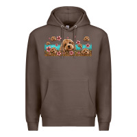 Coffee floral cockapoo Premium Hoodie - Jasminsmagicworld