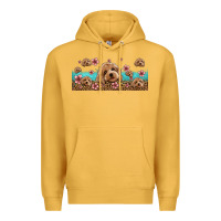 Mustard floral cockapoo Premium Hoodie - Jasminsmagicworld