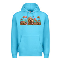 Ocean Blue floral cockapoo Premium Hoodie - Jasminsmagicworld