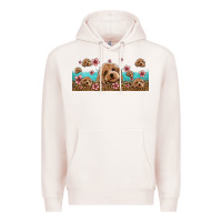 Pale Pink floral cockapoo Premium Hoodie - Jasminsmagicworld