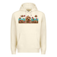 Sandshell floral cockapoo Premium Hoodie - Jasminsmagicworld