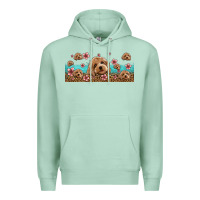 Seafoam floral cockapoo Premium Hoodie - Jasminsmagicworld