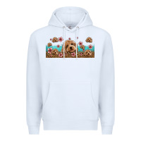 White floral cockapoo Premium Hoodie - Jasminsmagicworld