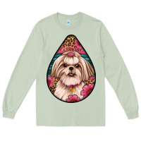 Matcha shih tzu teardrop earrings Long Sleeve Tee - Artiststas