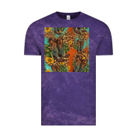 Cloud Purple western boots and sunflowers seamless pattern Vintage Tee - HRA Design Shop