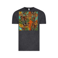 Vintage Black western boots and sunflowers seamless pattern Vintage Tee - HRA Design Shop