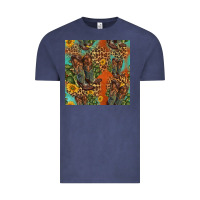 Vintage Denim western boots and sunflowers seamless pattern Vintage Tee - HRA Design Shop