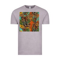 Vintage Zinc western boots and sunflowers seamless pattern Vintage Tee - HRA Design Shop
