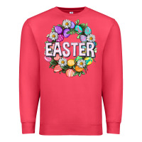 Cardinal Easter with eggs and daisy Premium Sweatshirt - NancyCooperArtShop