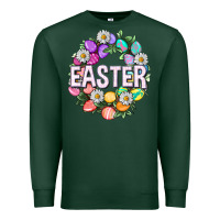 Easter With Eggs And Daisy Premium Sweatshirt | Teevron