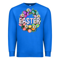 True Royal Easter with eggs and daisy Premium Sweatshirt - NancyCooperArtShop