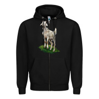 Black Kiko Goat Zipper Hoodie - LillyAllenDesigns