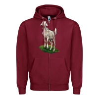 Burgundy Kiko Goat Zipper Hoodie - LillyAllenDesigns