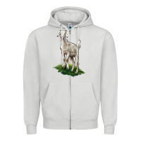Dove Grey Kiko Goat Zipper Hoodie - LillyAllenDesigns