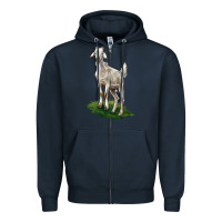Navy Kiko Goat Zipper Hoodie - LillyAllenDesigns