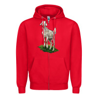 Red Kiko Goat Zipper Hoodie - LillyAllenDesigns