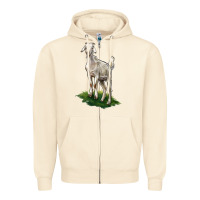 Sandshell Kiko Goat Zipper Hoodie - LillyAllenDesigns