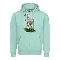 Seafoam Kiko Goat Zipper Hoodie - LillyAllenDesigns