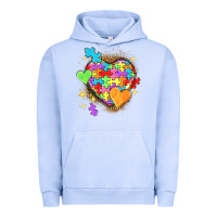 Pigment Grape Ice Autism hearts Urban Hoodie - NancyCooperArtShop