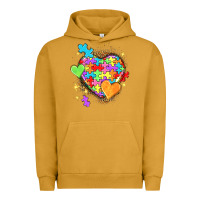 Pigment Peanut Butter Autism hearts Urban Hoodie - NancyCooperArtShop