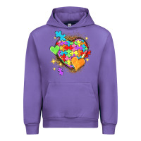 Tulip Autism hearts Urban Hoodie - NancyCooperArtShop