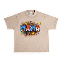 French Oak usa Mama  leopard background Urban Heavy Tee - AdoDesignShop