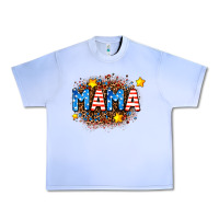 Grape Ice usa Mama  leopard background Urban Heavy Tee - AdoDesignShop