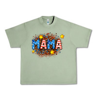 Oil Green usa Mama  leopard background Urban Heavy Tee - AdoDesignShop