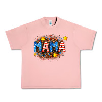 Salmon usa Mama  leopard background Urban Heavy Tee - AdoDesignShop