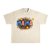 Sandshell usa Mama  leopard background Urban Heavy Tee - AdoDesignShop