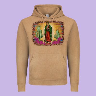 Western Our Lady Of Guadalupe Vintage Hoodie Designed By Jahusdesignshop