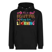 Black its a beautiful day for learning Heavyweight Hoodie - NancyCooperArtShop