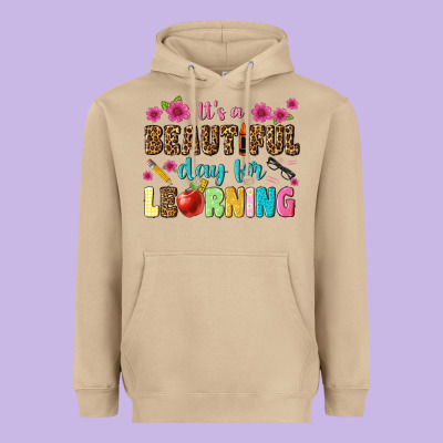 Its A Beautiful Day For Learning Heavyweight Hoodie Designed By Nancycooperartshop