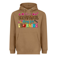 Toasted Coconut its a beautiful day for learning Heavyweight Hoodie - NancyCooperArtShop