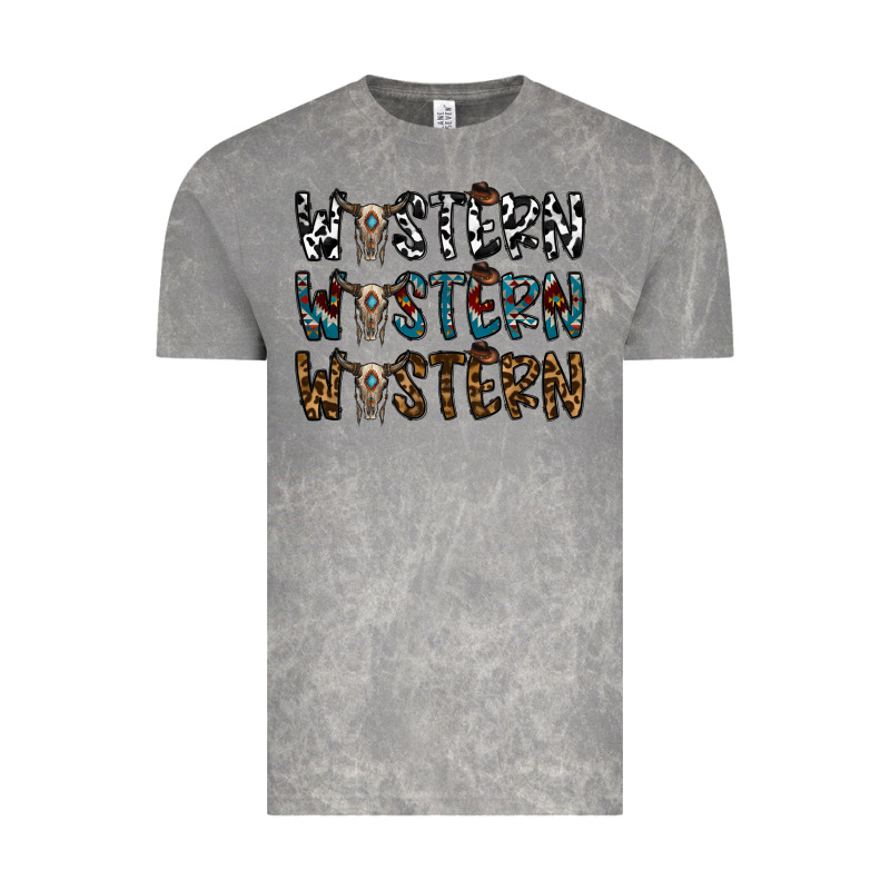 Western Western Western Vintage Tee by CowhideDigitalArt | Teevron