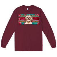 Burgundy shih tzu license plate Long Sleeve Tee - Artiststas