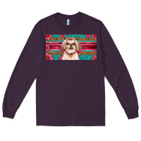 Plum shih tzu license plate Long Sleeve Tee - Artiststas