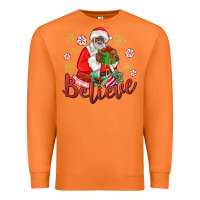 Carrot believe black santa christmas Premium Sweatshirt - MaliasSmallBusiness